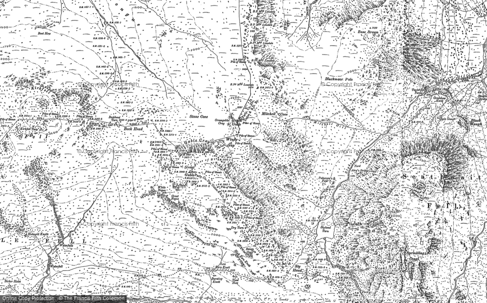 Old Map of Historic Map covering Aaron Slack in 1897