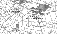 Old Map of Great Harrowden, 1884