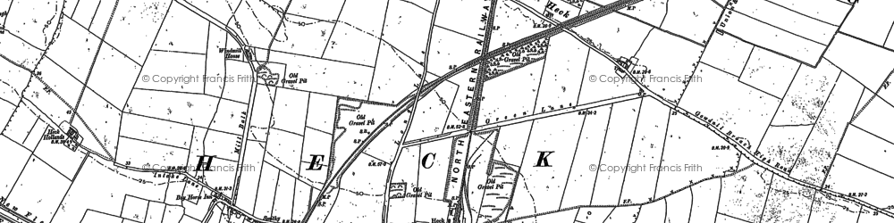Old map of Great Heck in 1888
