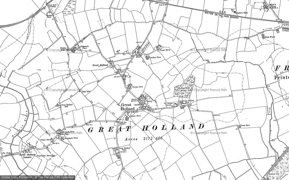 Old Map of Great Holland, 1896 in 1896
