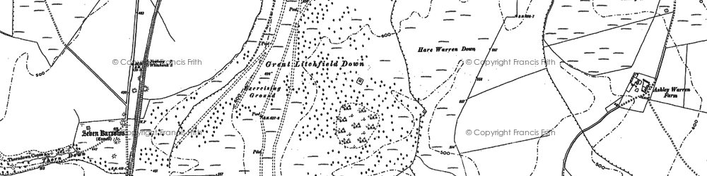 Old map of Great Litchfield Down in 1894