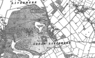 Old Map of Great Livermere, 1883