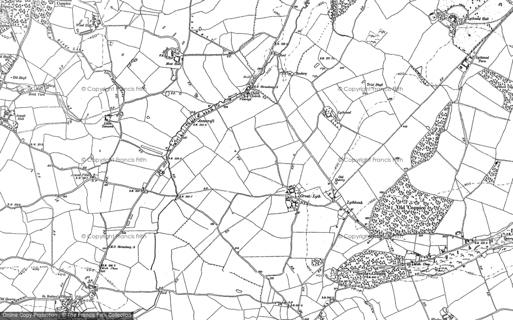 Old Map of Great Lyth, 1881 - 1882 in 1881
