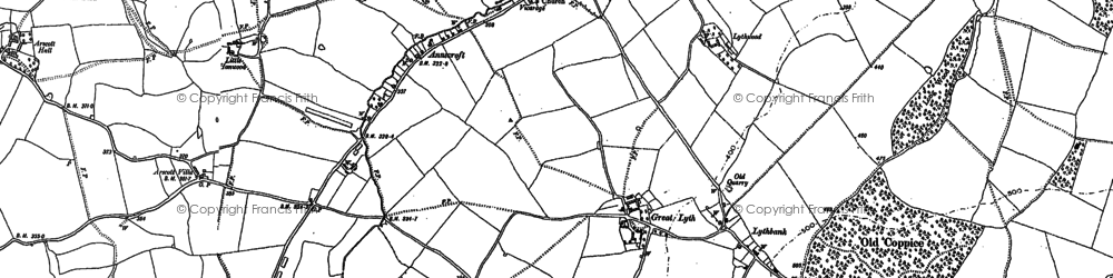 Old map of Great Lyth in 1881