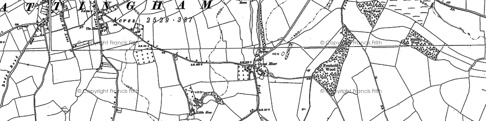 Old map of Great Moor in 1900