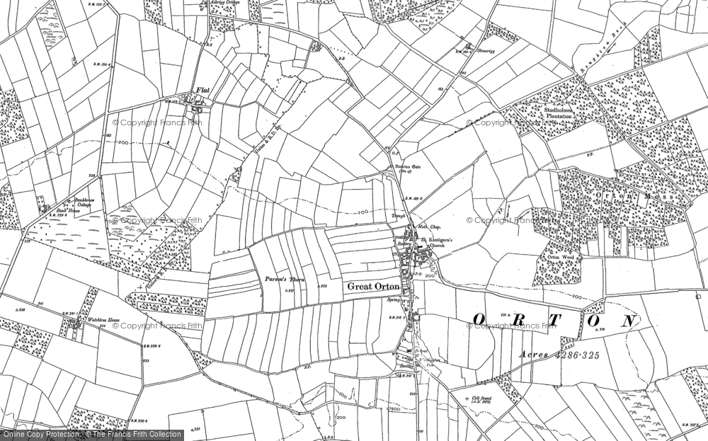 Old Map of Great Orton, 1890 - 1899 in 1890