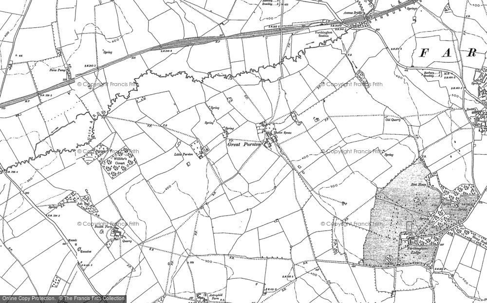 Old Map of Great Purston, 1898 in 1898