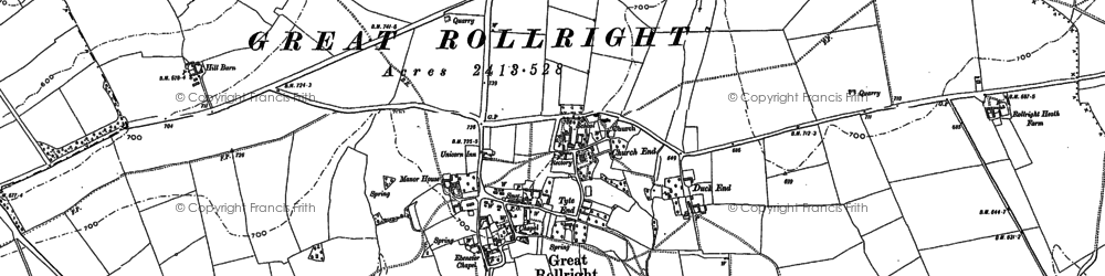 Old map of Great Rollright in 1898