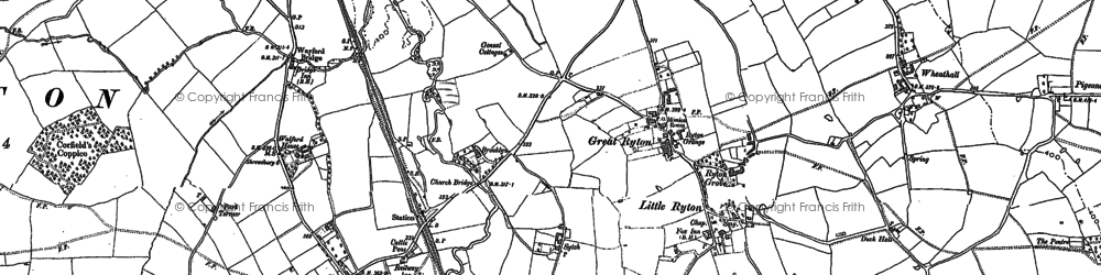 Old map of Little Ryton in 1882