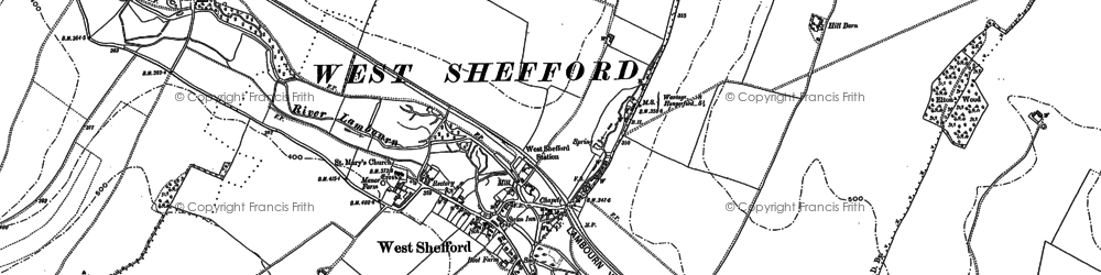Old map of Great Shefford in 1898