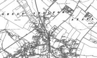 Old Map of Great Shelford, 1885