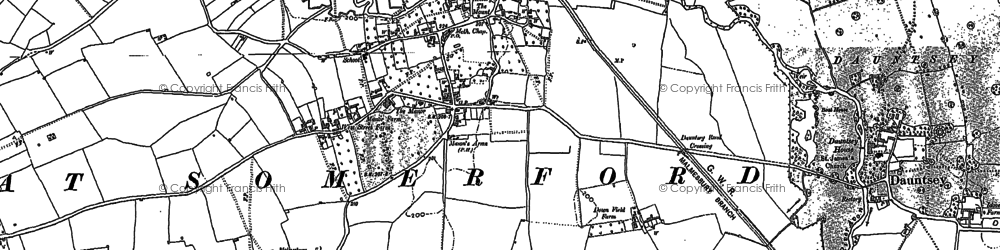 Old map of Great Somerford in 1899