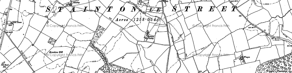 Old map of Great Stainton in 1896