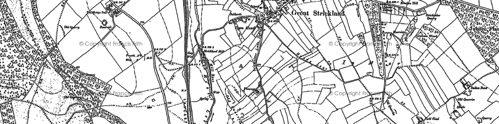 Old map of Great Strickland in 1897