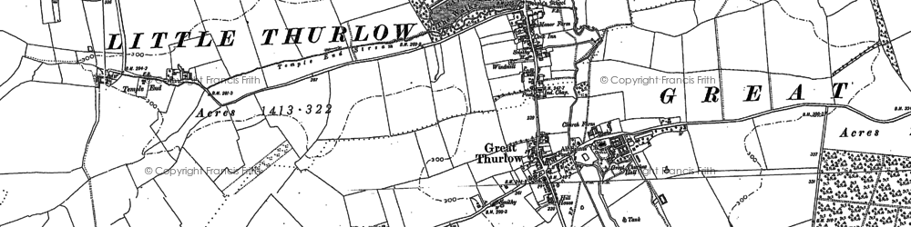 Old map of Temple End in 1902