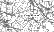 Old Map of Great Welnetham, 1883 - 1884