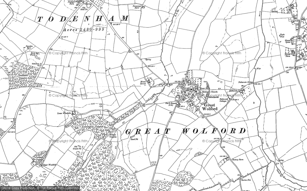 Old Map of Great Wolford, 1900 - 1904 in 1900