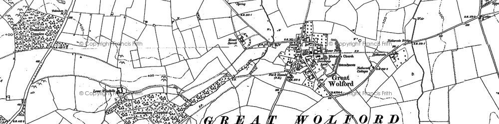Old map of Great Wolford in 1900