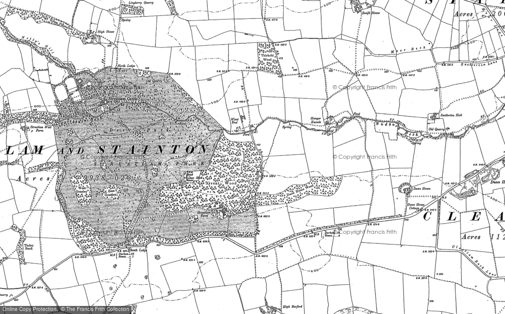 Old Map of Historic Map covering Bolton Hill in 1896