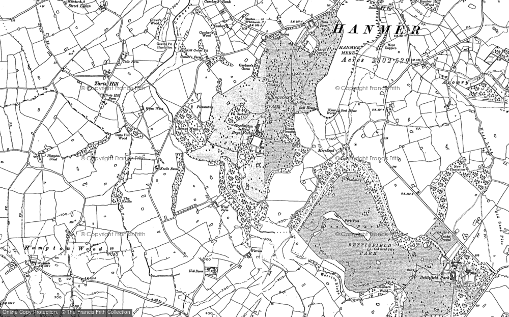 Old Map of Gredington, 1909 in 1909