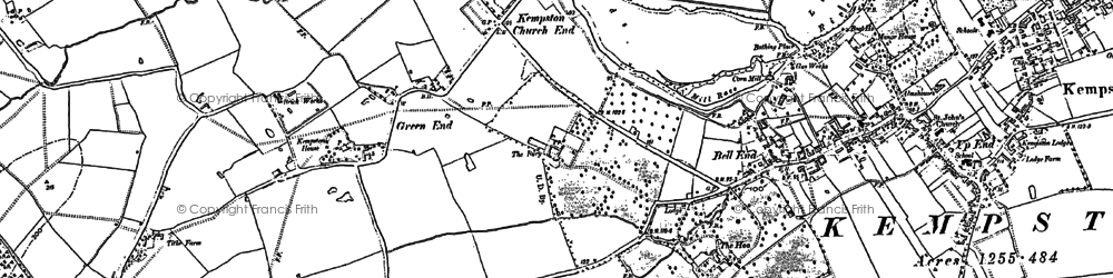 Old map of Green End in 1882