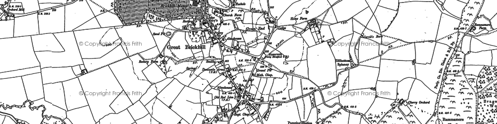 Old map of Green End in 1900