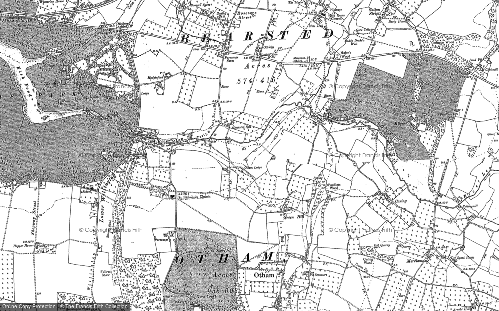 Old Map of Green Hill, 1867 - 1896 in 1867