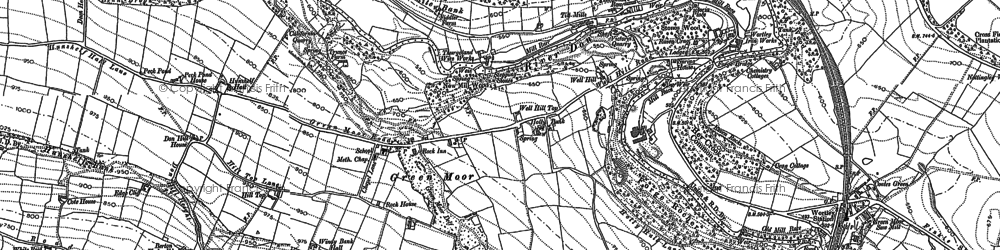 Old map of Green Moor in 1891