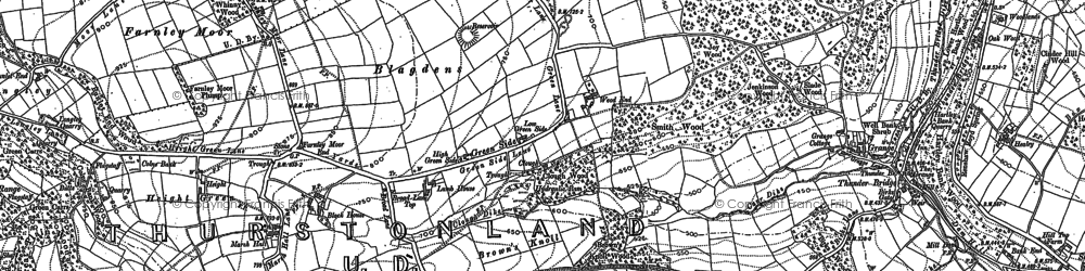Old map of Thunder Bridge in 1905