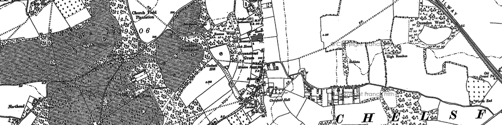 Old map of Green Street Green in 1895