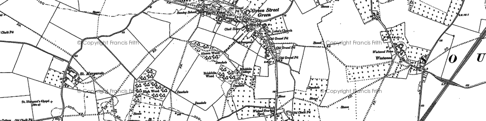 Old map of Green Street Green in 1895