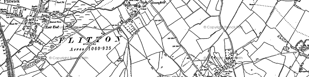 Old map of Greenfield in 1881