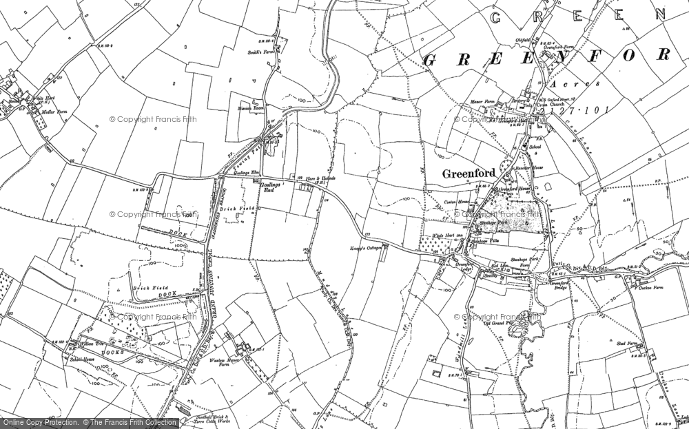 Old Map of Greenford, 1894 in 1894