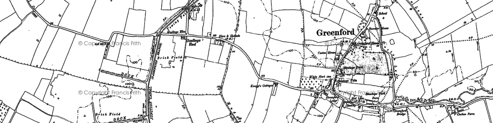 Old map of Greenford in 1894