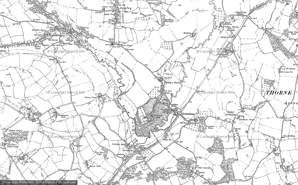 Old Map of Historic Map covering Whipcott in 1903