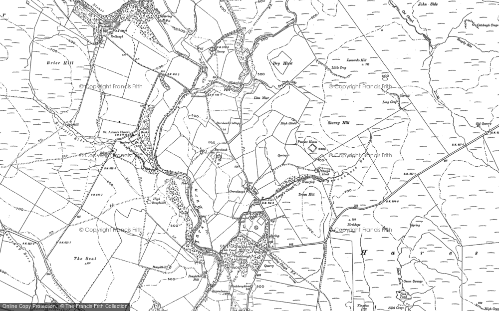 Old Map of Historic Map covering Burnbank in 1896