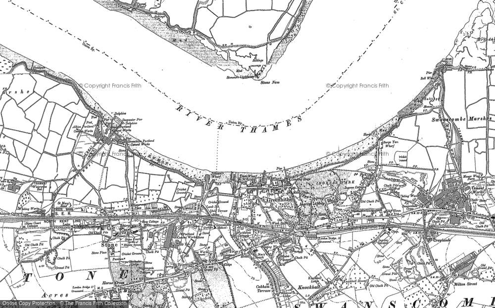 Old Map of Greenhithe, 1895 in 1895