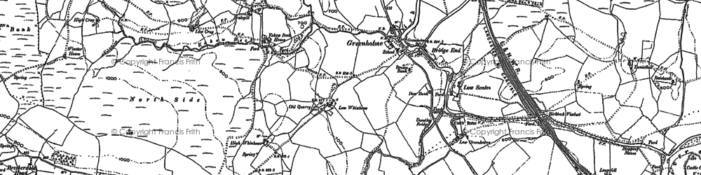 Old map of Breasthigh Road in 1897