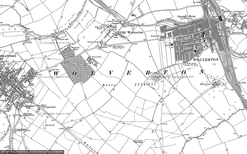 Old Map of Greenleys, 1898 in 1898