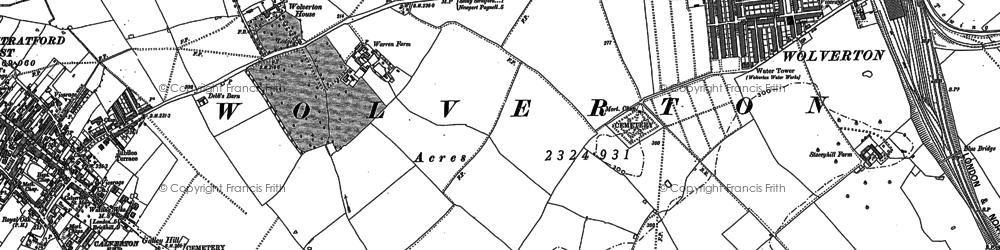 Old map of Greenleys in 1898
