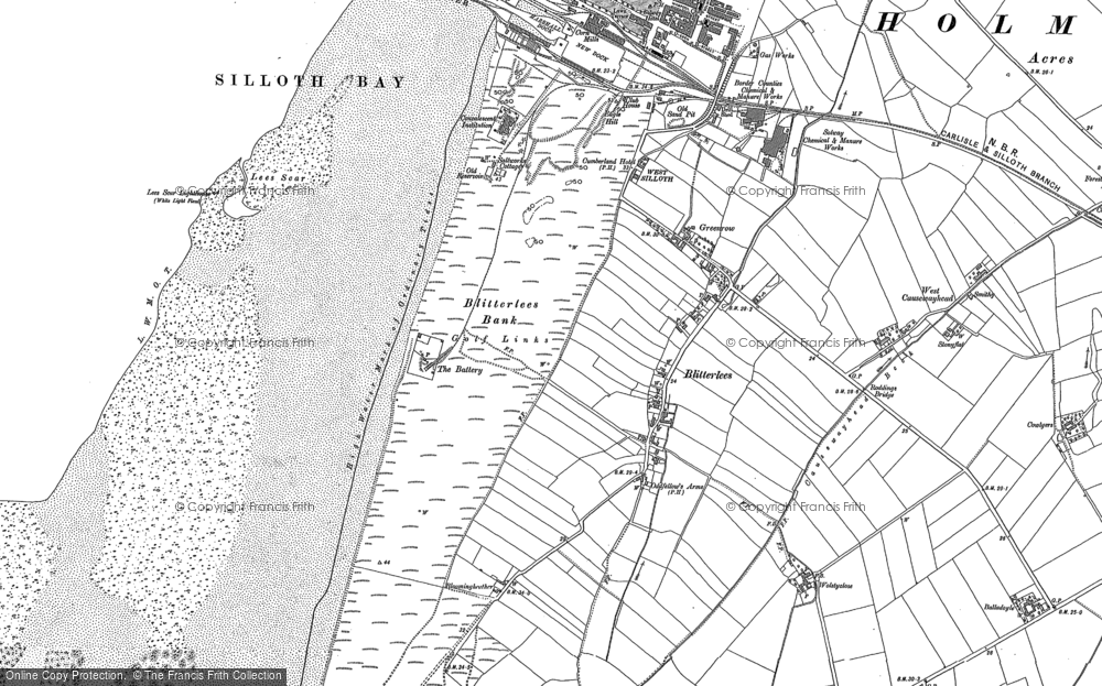 Old Map of Greenrow, 1923 in 1923