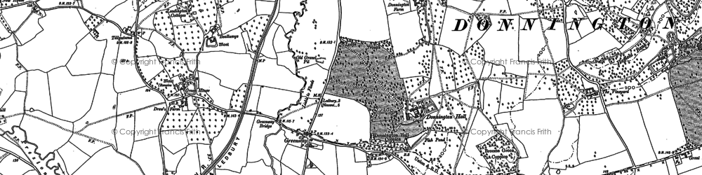 Old map of Greenway in 1883