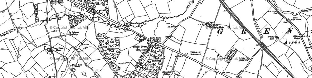 Old map of Grendon in 1901