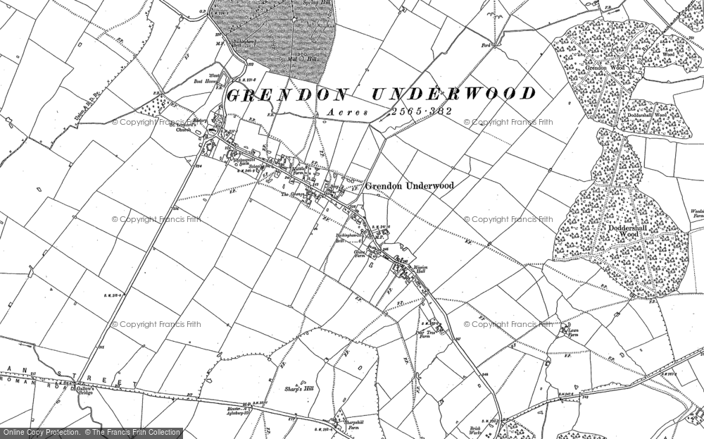 Old Map of Grendon Underwood, 1898 in 1898