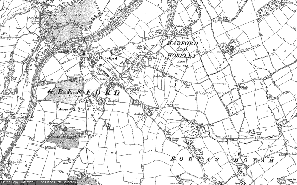 Old Map of Gresford, 1898 - 1909 in 1898