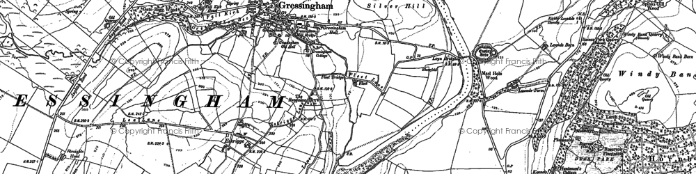Old map of Gressingham in 1910