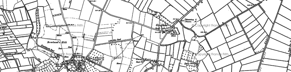 Old map of Greylake Fosse in 1885