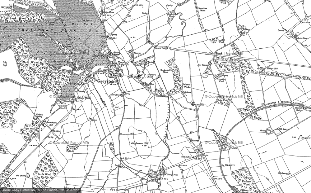 Old Map of Greystoke, 1898 - 1923 in 1898
