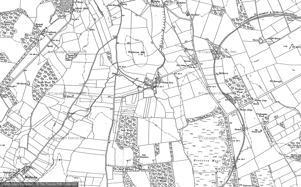 Old Map of Greystoke Gill, 1923 in 1923