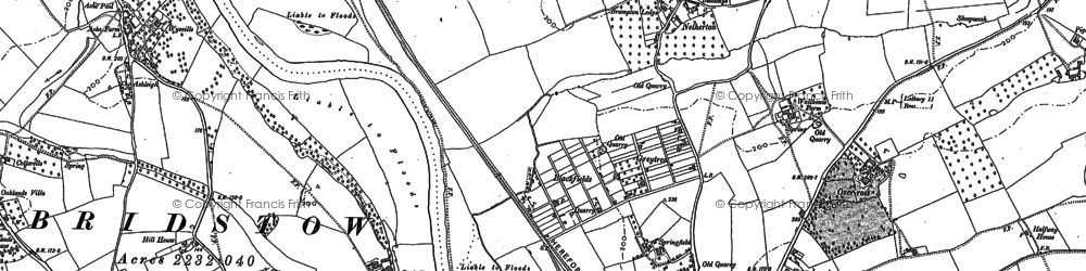 Old map of Greytree in 1887
